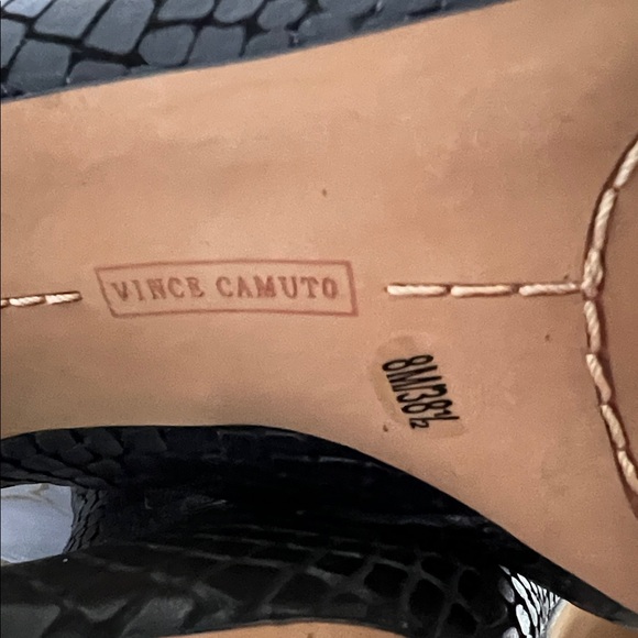 Vince Camuto Armonda black crocodile-embossed leather slouchy boots - Picture 12 of 12